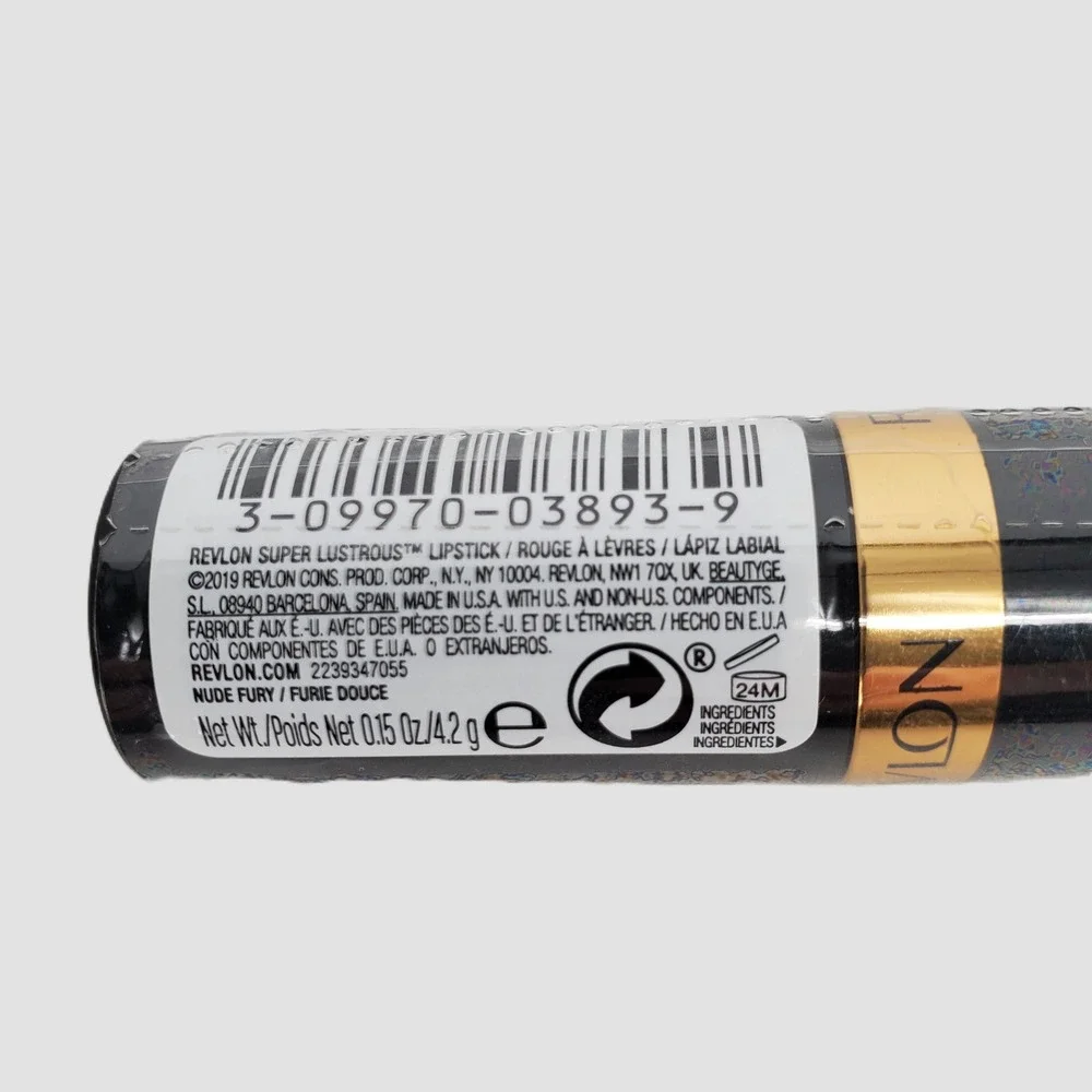Revlon Super Lustrous Lipstick 756 Nude Fury‎ Creme Finish 0.15oz New Sealed